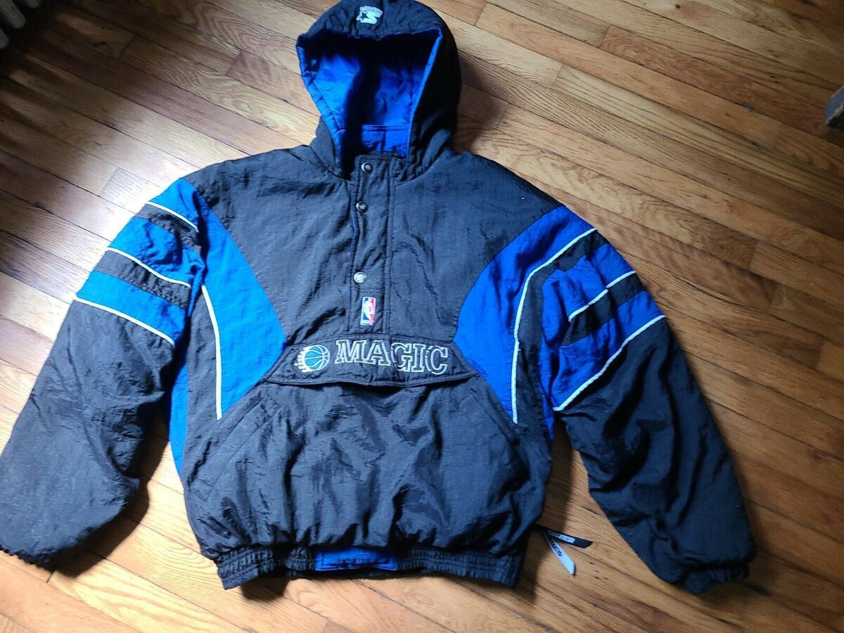 Orlando Magic Starter Coat Hooded Puffer Jacket NBA Vintage Orlando Magic Starter Coat Hooded Puffer Jacket NBA Vintage