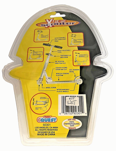 De colección Manley Toy Quest Die Cast Xtreme Scooter Juguete y Llavero 92301 Nuevo - Imagen 3 de 3
