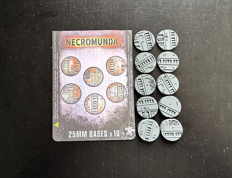 25mm Necromunda Bases x10 Round Warhammer 40k Kill Team Zone Mortalis Underhive