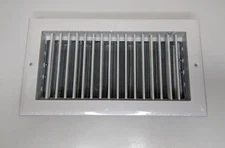 Hart Cooley 12" x 6" A618OB White Aluminum Straight Blade Vertical Fin Register