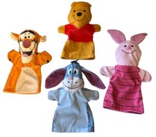 Disney Hand Puppets Lot Of 4 Pooh Tigger Piglet Eeyore Pooh Only Has Tags