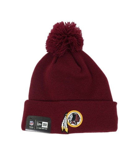 Women Knit Hat Burgundy Pom 