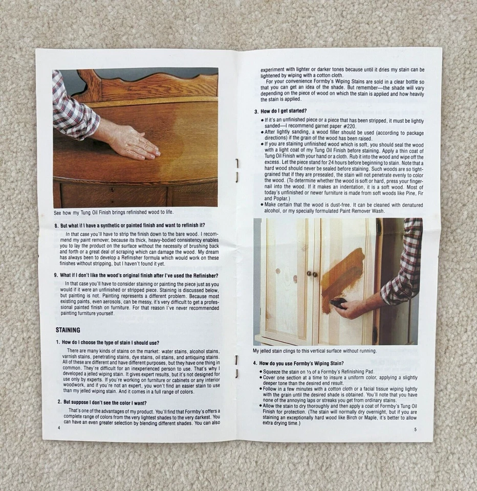 VINTAGE c. 1981 HOMER FORMBY’S FURNITURE FACT BOOK PAMPHLET ~ NICE!! - Image 4 of 4