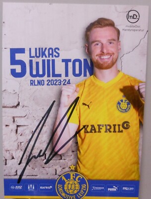 1.FC Lokomotive Leipzig Lukas Wilton Autogrammkarte Handsigniert 2023/24 #FP207