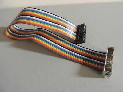 1 ft 20-Pin (2x10) Male to Female 2.54mm-Pitch IDC Flat Ribbon Cable
