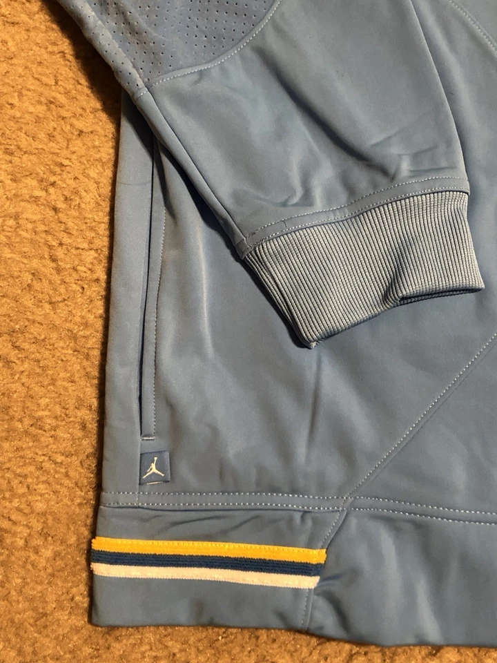 Vintage AIR JORDAN Men's Warm Up Suit Tracksuit  XXL Hoodie Pants Blue UNC Melo - Image 4 of 4