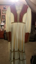 Gunne Sax Jessica McClintock 1970s Rare Peasant Style Dress.
