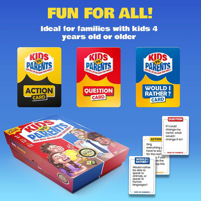 Kids VS Parents   A Hilarious Family Game with Conversation Starters & Fun Ch...
