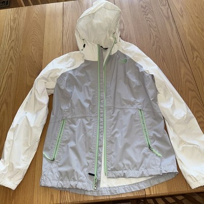 The North Face Women's Alta Vista Rain Jacket in white/gray - Size Large