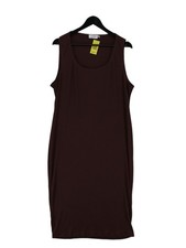 Flounce Tank Maxi Dress UK18 in Brown