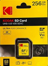 Kodak Sdxc Card 256Gb Uhs-I U3 V30 Ultra