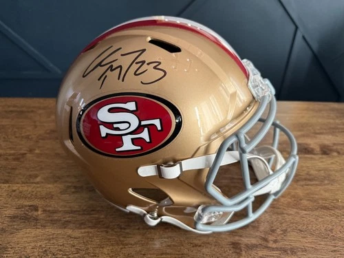 San Francisco 49ers Christian McCaffrey Signed Full Size Speed Replica Helmet