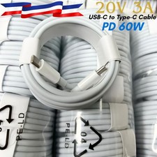 PD 60W Fast Charging Cord Lot USB-C to Type-C Cable For iPhone 17 16 15/Samsung