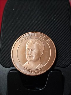 2025 CHARLIE KIRK 1 AVDP OUNCE COMMEMORATIVE .999 FINE Copper ROUND #MF 4310