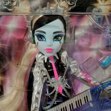 Monster High Doll, Amped Up Frankie Stein Rockstar with Instrument  NRFB
