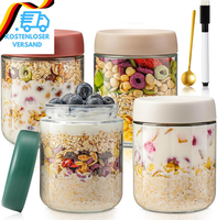 Overnight Oats GläSer Mit Deckel, 500Ml EinmachgläSer Mit Schraubdeckel Meal Pre