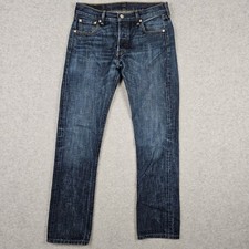 Levi's 501xx Men's 30x32 Blue Jeans Straight Blue Button Fly Denim Fits 30x30