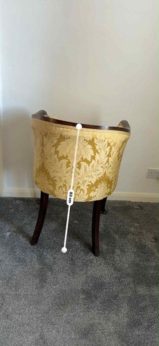 Vintage Deco Era Tub Chair Gold Upolstrey Mahogany 1930s - Picture 9 of 9