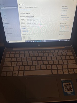 HP STREAM LAPTOP AK0035NR 11.6 INCH 4GB RAM 32 GB ROM INTEL CELERON N 1.1 GHZ