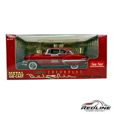 🦅🦅Sun Star 1954 Chevrolet Bel Air Convertible Die Cast Model BLACK 1:18L N🦅🦅