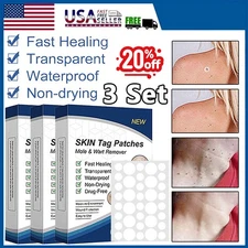 3Set Skin Tag Remover Patches Quick Effective Mole Wart Removal Pad Sticker USA