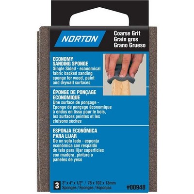 Norton Abrasives & St Gobain 171043 Coar Sanding Disc Sponge - Pack of 3