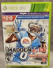 Xbox 360 Walmart Exclusive Madden NFL 13 Complete CIB Video Game Bonus Edition K