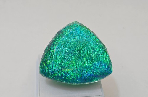 Opale di Fuoco Naturale EGL Alta Qualità Monarca Taglio Trilione 70-71 Ct Gemma Sciolta - Foto 5 di 5
