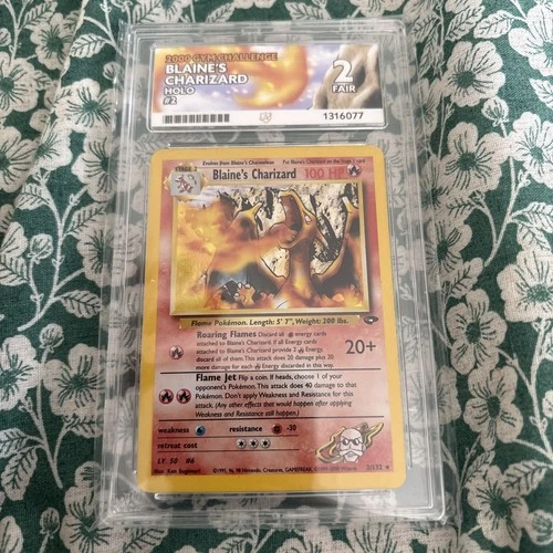 2000 Gym Challenge Blaine’s Charizard Holo 2/132 Ace 2