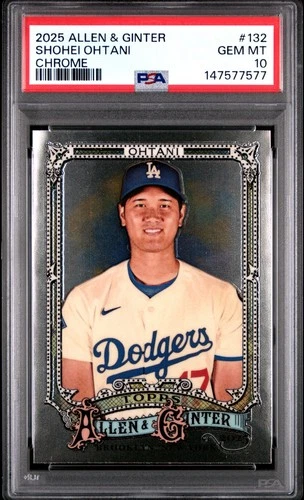 2025 Topps Allen & Ginter #132 Shohei Ohtani Chrome PSA 10 Low Pop