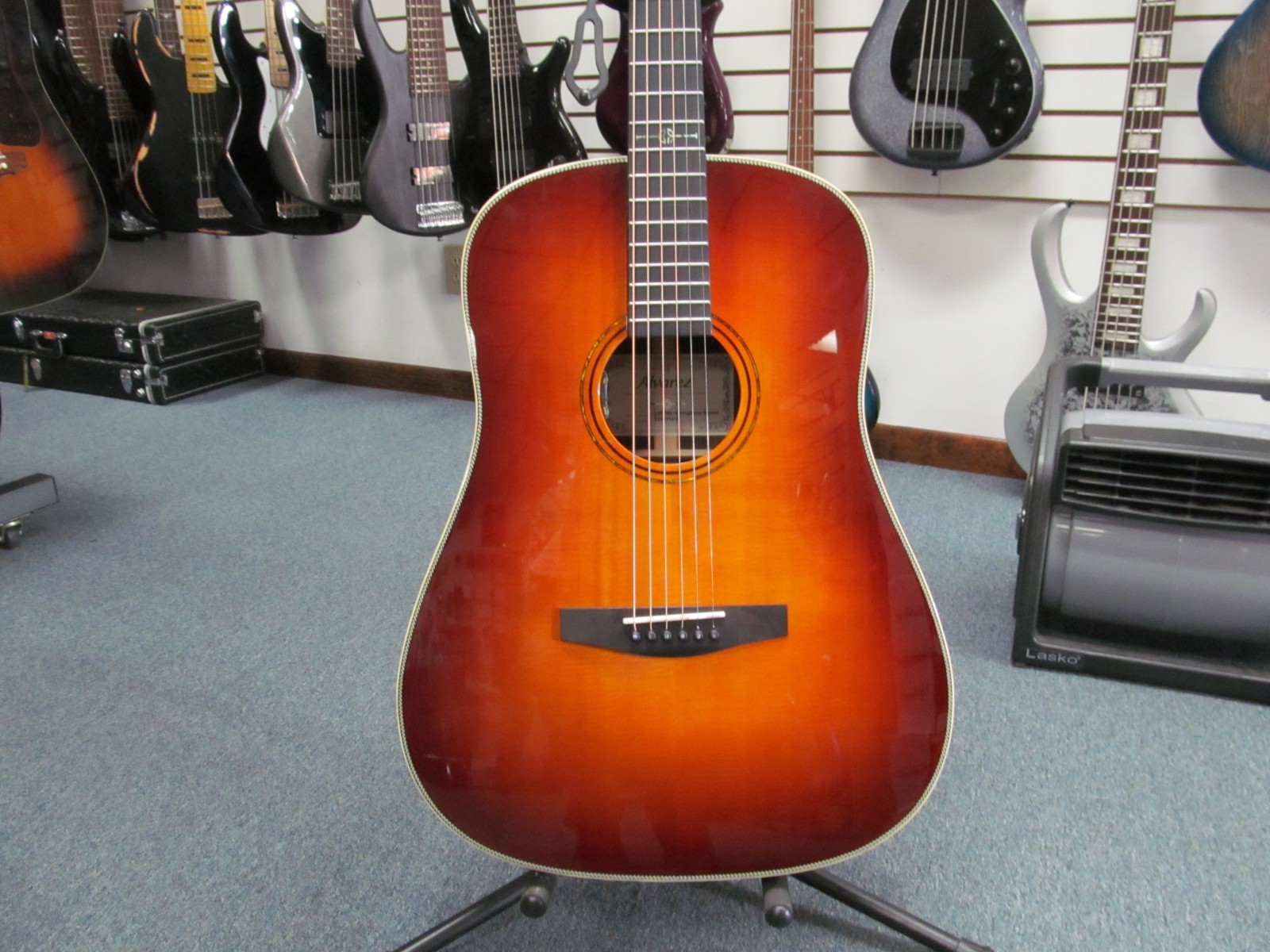 Alvarez LDR70e Herringbone Sunset Laureate Series Dreadnought 12-fret