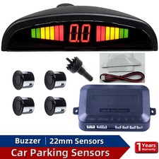 Car Parking Sensors Parking Kit 22mm 4 Sensors LED Display Backlight System 12V