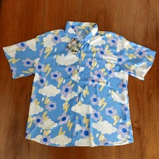 New with Tags Blugirl Blumarine Button Down Short Sleeve Woman's Shirt Floral