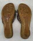 Italian Shoemakers Women's Gold Animal Print Slide Sandals Size US 7.5 — photo 6