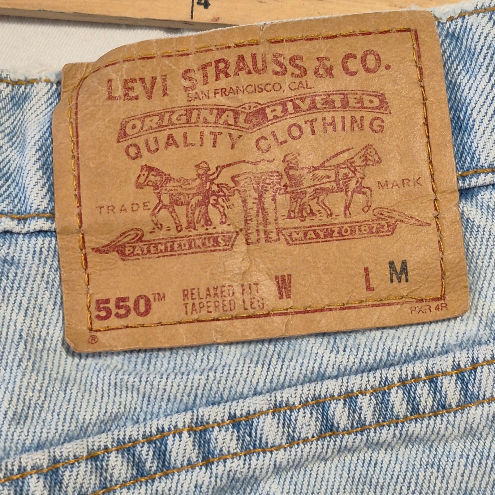 VTG LEVIS 551 RELAXED FIT TAPERED LEG SIZE 11 JR MEDIUM 30x29 MADE IN USA thumbnail 18