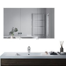 ELEGANT 900 x 600mm Smart LED Illuminated Mirror Cabinet Touch Sensor Anti-Fog