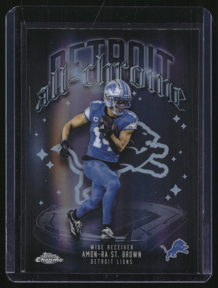 2025 Topps Chrome All Chrome Team #ACT-7 Amon-Ra St. Brown Lions