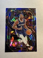 2024-25 Panini Select #133 CJ McCollum Blue Cracked Ice Prizm Hawks