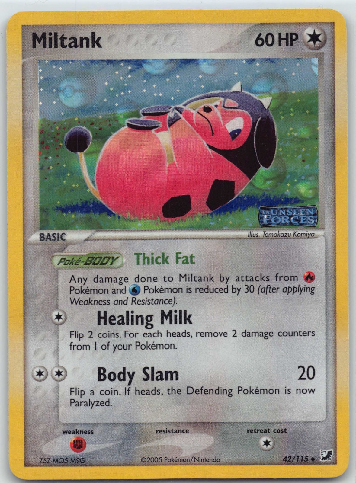 Pokemon EX Unseen Forces Miltank Stamped Reverse Holo 42/115 NEAR MINT