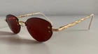 Authentic Luxury Rare Vintage NINA RICCI Golden Rimless Sunglasses France