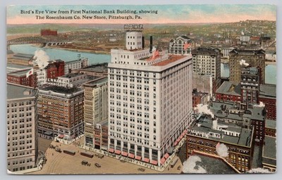 Birds Eye View Rosenbaum Company Pittsburgh Pennsylvania Postcard