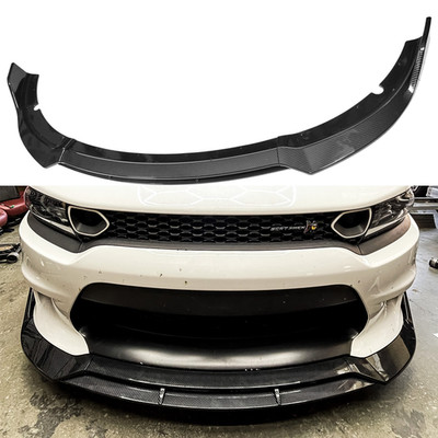 For Dodge Charger SRT 15-23 Carbon fiber Style Front Bumper Lip Splitter Spoiler