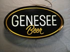 Vintage 21" Genesee Beer Bar Tavern Light Sign - 2 Sided - Working Project