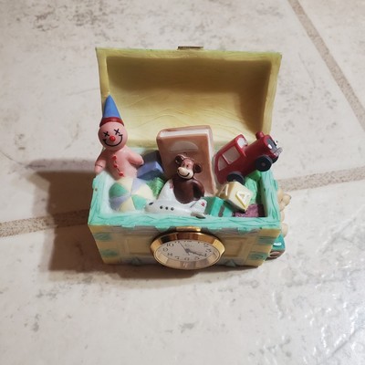 Time Zone Co. Desk Clock - 3.5 Inches - TOY BOX - Quartz Clock.  Nursery Decor