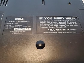 Non-TMSS Sega Genesis Console High Definition Graphics Model 1601 Working!