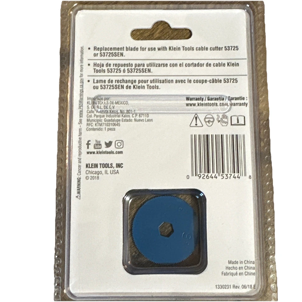 2 Klein Tools 53726SEN BX Cutter Replacement Blade Wheel 53726 Lot Of 2 Blades - Image 3 of 4