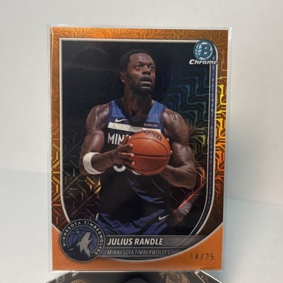 2025-26 Topps Bowman Chrome Julius Randle /25 Orange Mojo 
