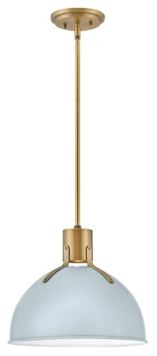 Hinkley Lighting 3487 Argo 1 Light 14"W LED Pendant - Blue - Picture 5 of 12