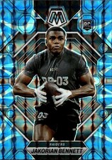 2023 Panini Mosaic #327 Jakorian Bennett Reactive Blue Mosaic