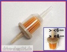 BENZINFILTER Ø 6-8 mm für Pocketbike Roller Moped Motorrad Quad ATV Kart Auto